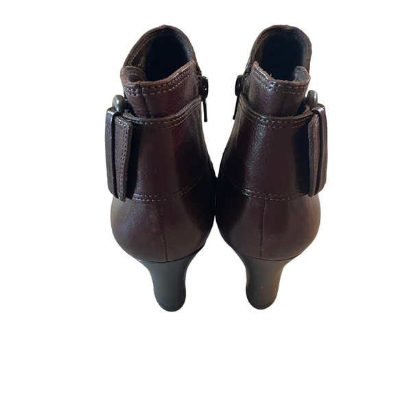 Nurture Danah Genuine Leather Ankle Boots size 7.5 brown side zip - Picture 6 of 14